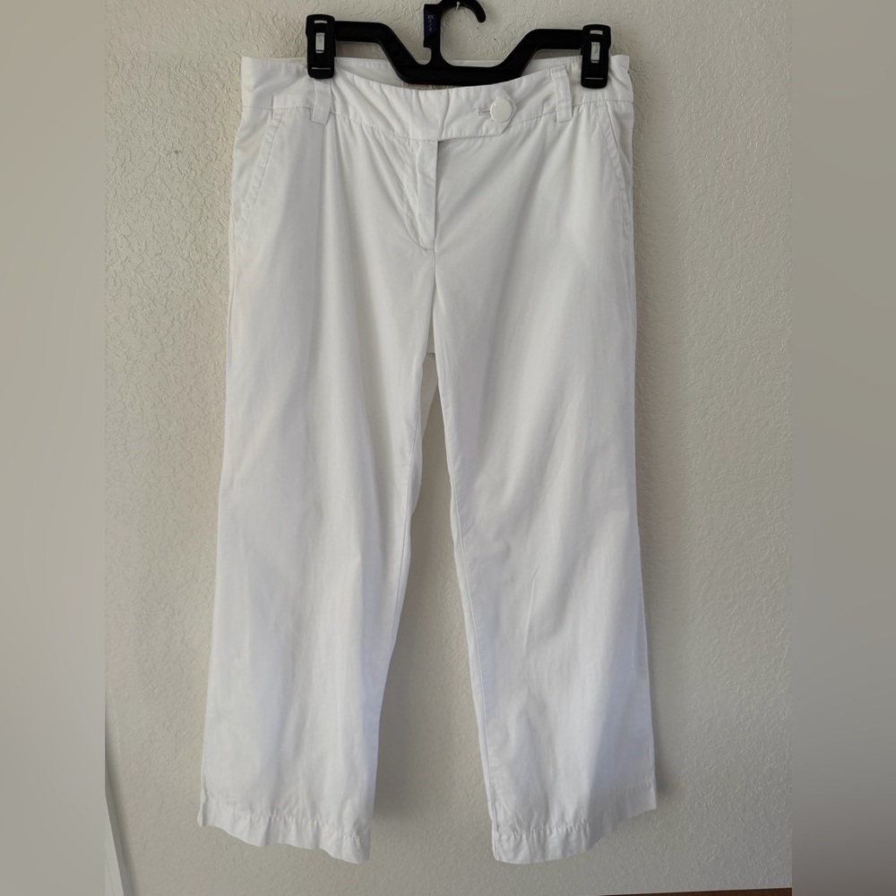 J. Crew Classic Twill White Chinos 100%Cotton Size 6R Preppy Nautical